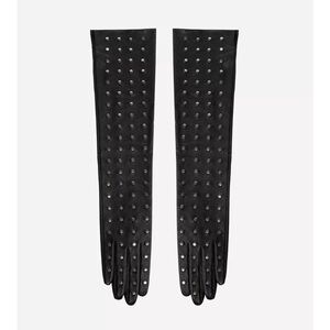 ZARA 100% LEATHER STUDDED GLOVES LUDOVIC DE SAINT SERNIN